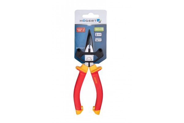 Szczypce wydłużone wygięte 160mm, 1000V, VDE - obrazek 2