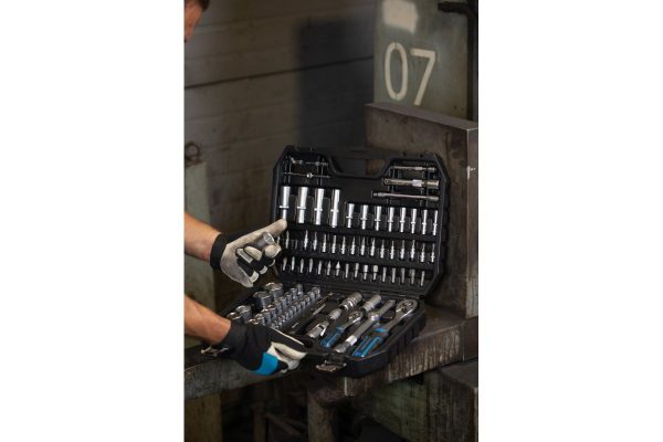 Zestaw narzędziowy 95 szt., CrV, grzechotki 1/4" i 1/2 - obrazek 2