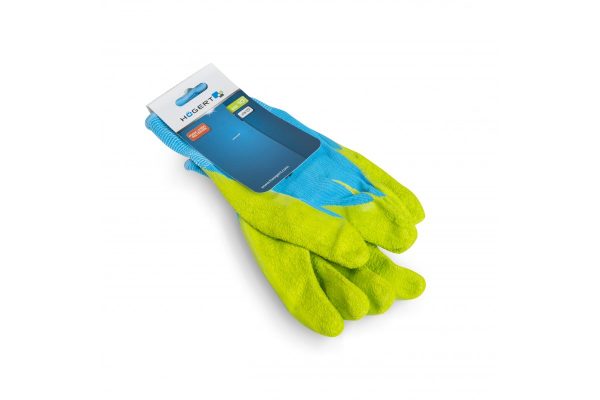 ULLER rękawice kids powlekane latexem niebiesko/zielone 6 - obrazek 2