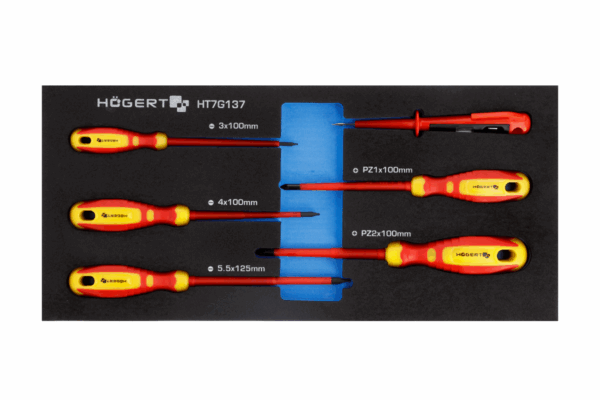 Zestaw wkrętaków 1000V i tester napięcia 6 szt., wkład EVA