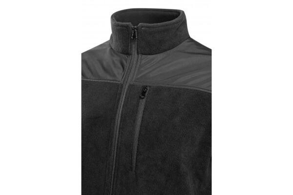 EZRA bluza polarowa z OXFORDEM czarna 4XL (60) - obrazek 2